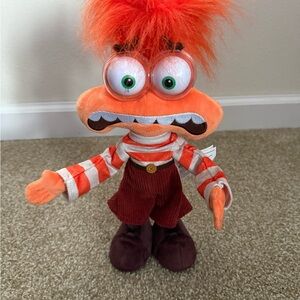 Disney Plush with Orange Hair and Red Stripes
